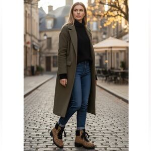 True Craft Mintey Leopard Print Hiking Boots Size 8M